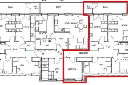 Wohnung Fredenbeck - 4 Zimmer, 96 m&sup2;, 1.150&euro; | Angebot:25299226