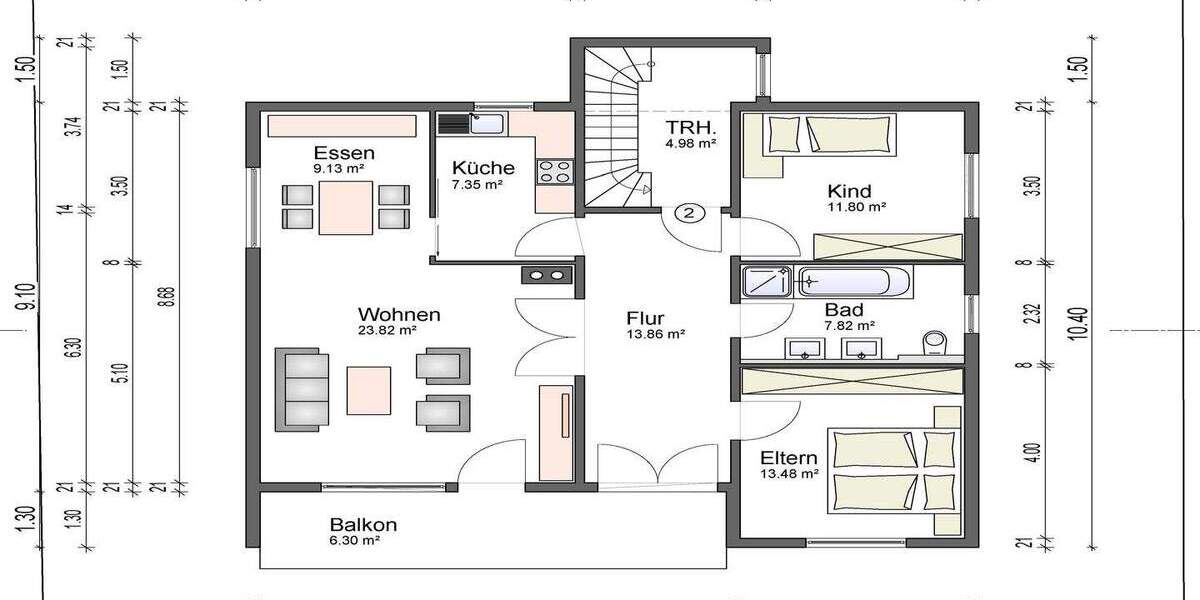 Etagenwohnung Remchingen Singen - 3 Zimmer, 93 m&sup2;, 310.000&euro; | Angebot:25699881