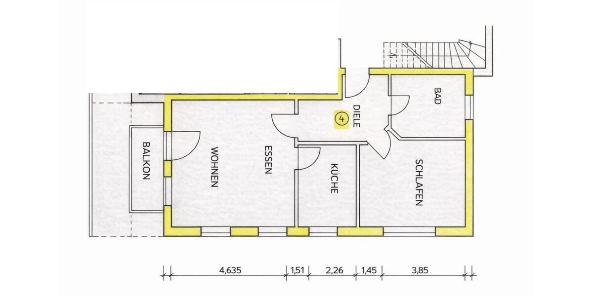 Etagenwohnung Neustadt an der Donau - 2 Zimmer, 58 m&sup2;, 750&euro; | Angebot:25394483