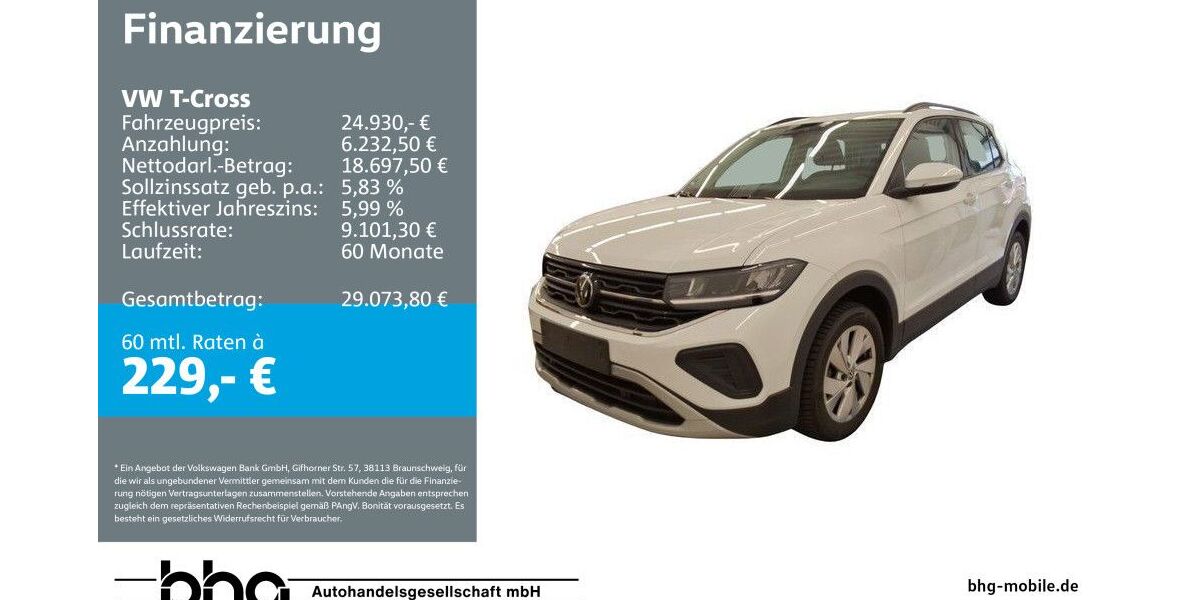VW T-Cross 17.916 km 24.930 &euro; Reutlingen 72770