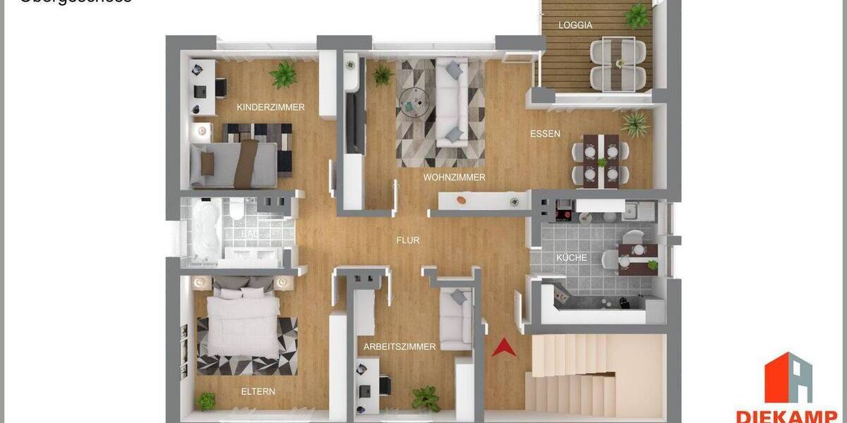 Etagenwohnung Dissen - 5 Zimmer, 110 m&sup2;, 184.000&euro; | Angebot:23958593