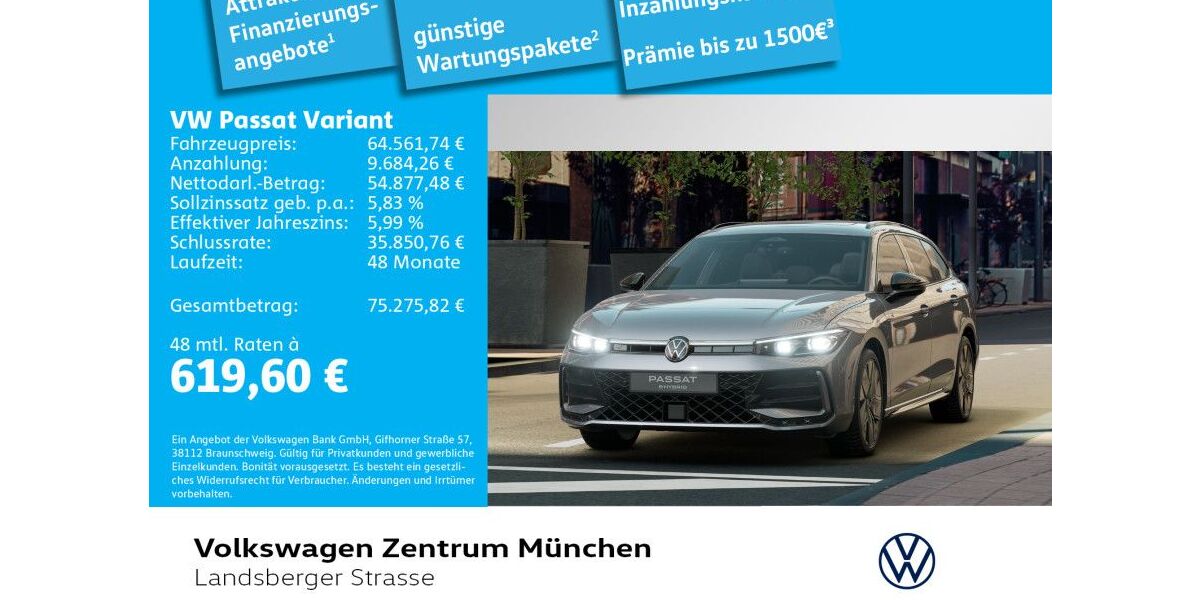 VW Passat Variant 9.915 km 54.980 &euro; München 80687