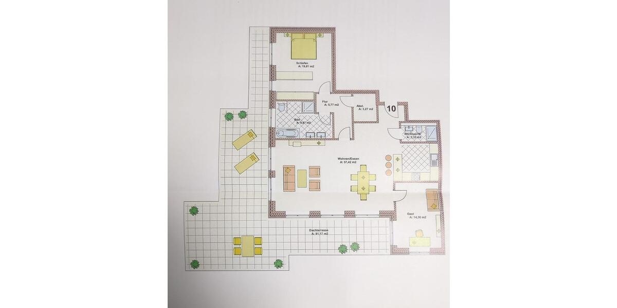 Penthouse, 81 m² Dachterr, Aufzug & TG-Stellpl., zentr SY-Barrien 3 zimmer