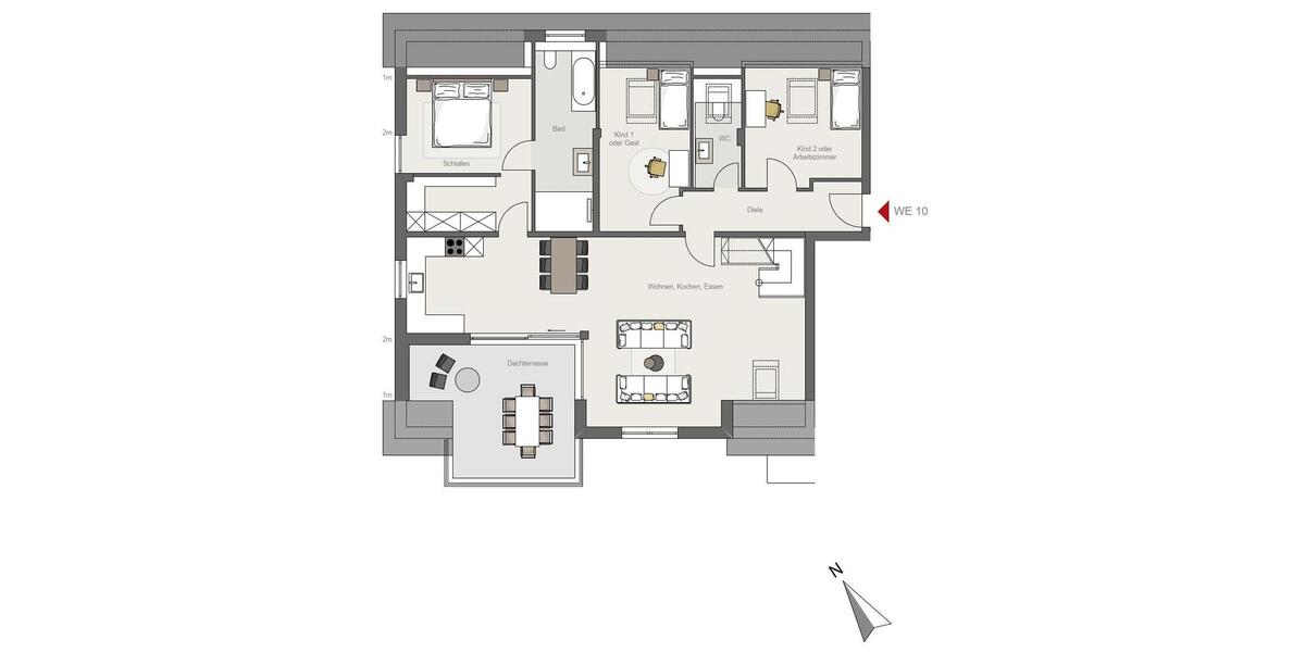 Maisonettenwohnung Mettmann - 4 Zimmer, 160 m&sup2;, 2.250&euro; | Angebot:26003522