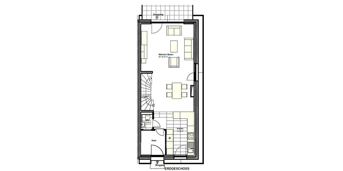 Reihenhaus Einhausen - 5.5 Zimmer, 142 m&sup2;, 2.125&euro; | Angebot:26299993