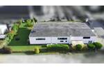 Gewerbehalle für Produktion, Handel, Handwerk+Freiflächen+wohnen