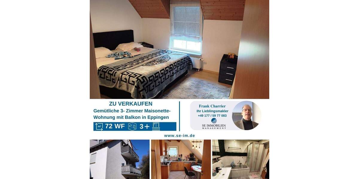 Etagenwohnung Eppingen Mühlbach - 3 Zimmer, 72 m&sup2;, 179.000&euro; | Angebot:24993966