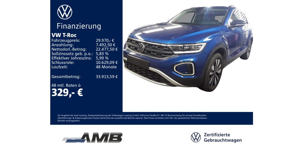 VW T-Roc 10.290 km 29.970 &euro; Borna 04552