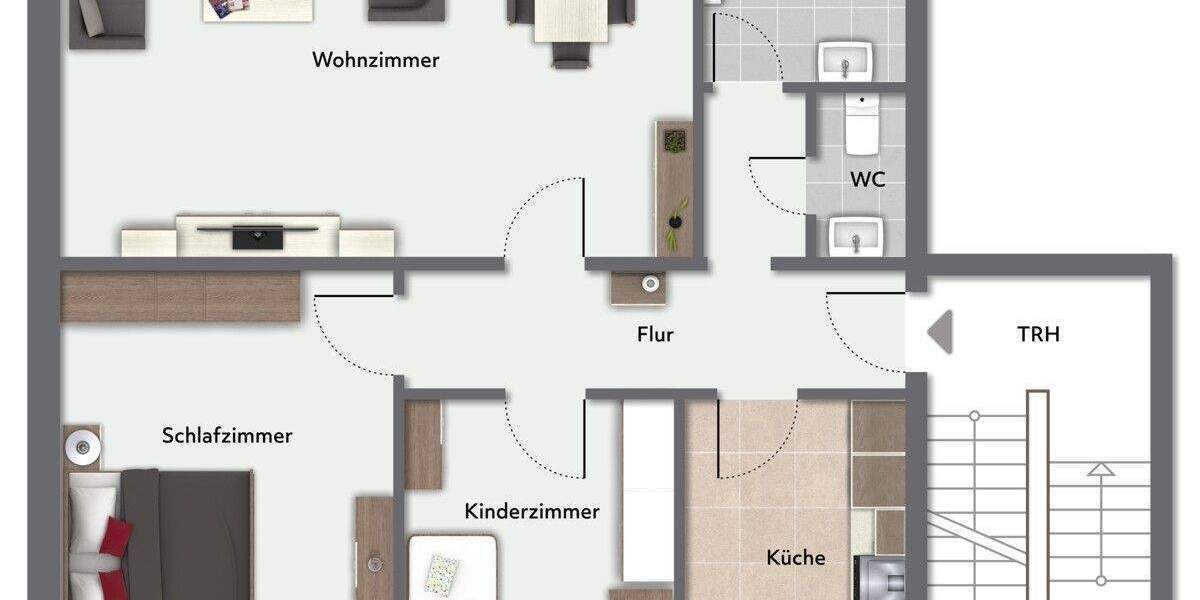 Etagenwohnung Kaltenkirchen - 3 Zimmer, 87 m&sup2;, 850&euro; | Angebot:24992316