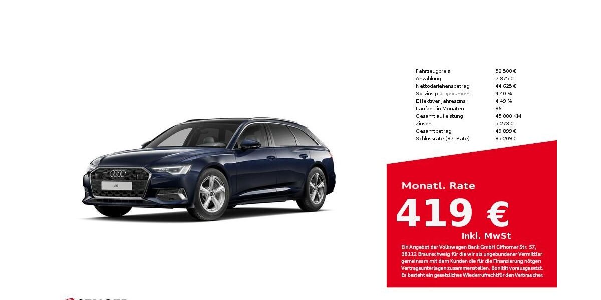 Audi A6 20.200 km 52.500 &euro; Lübeck 23556