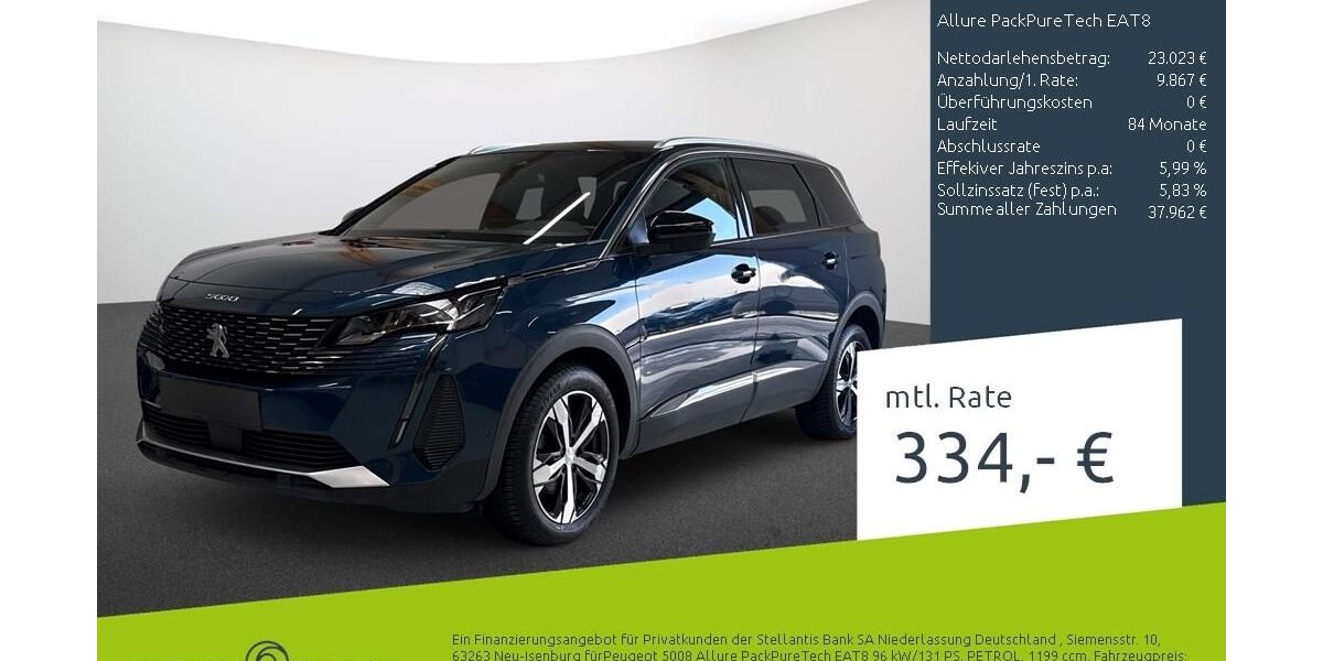 Peugeot 5008 42.385 km 31.640 &euro; Dülmen 48249