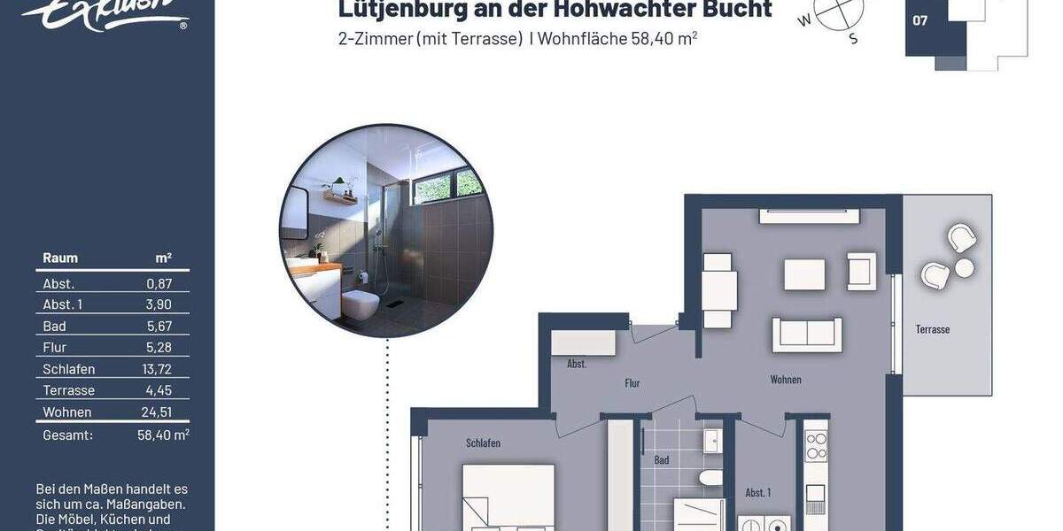 Etagenwohnung Lütjenburg - 2 Zimmer, 58 m&sup2;, 265.000&euro; | Angebot:25836647