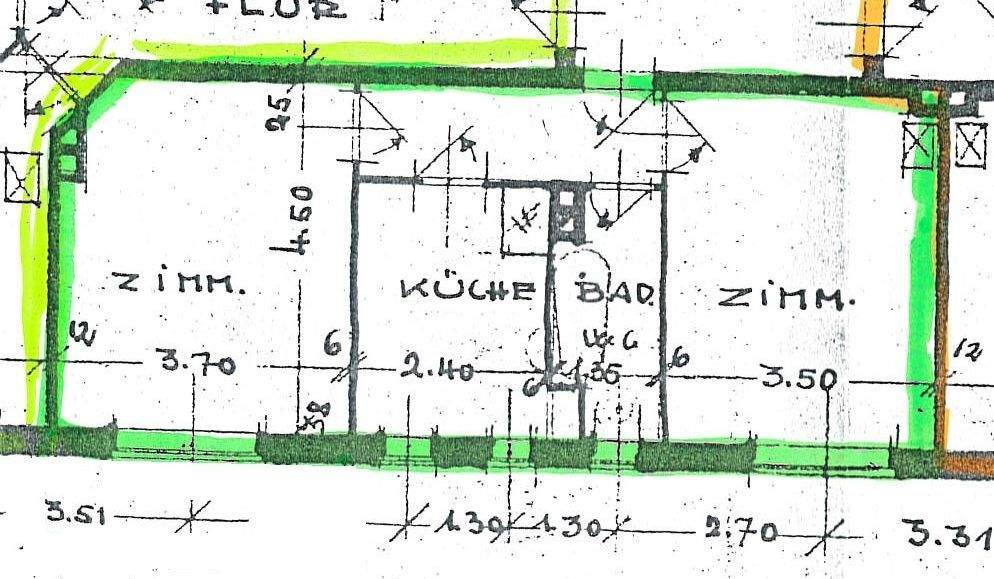 Etagenwohnung Lübeck St. Jürgen - 2 Zimmer, 46 m&sup2;, 460&euro; | Angebot:25409994