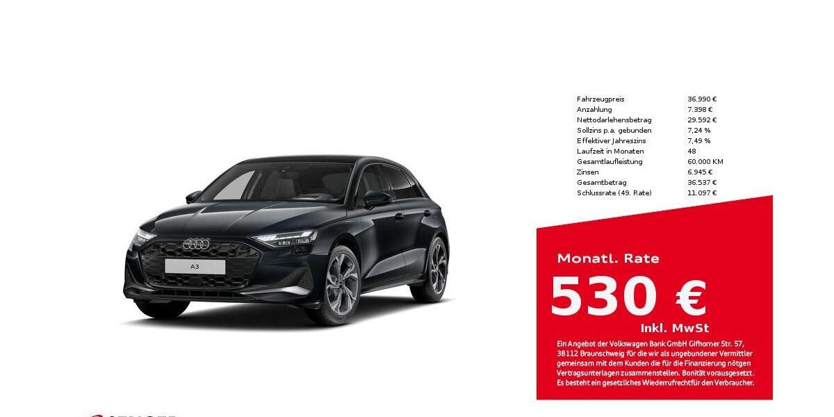 Audi A3 13.174 km 34.880 &euro; Bielefeld 33609