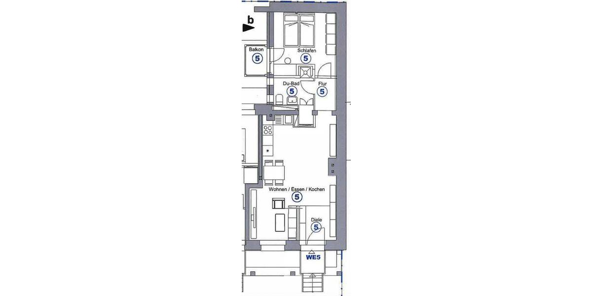 Etagenwohnung Pforzheim Weststadt - 2 Zimmer, 52 m&sup2;, 870&euro; | Angebot:26808473