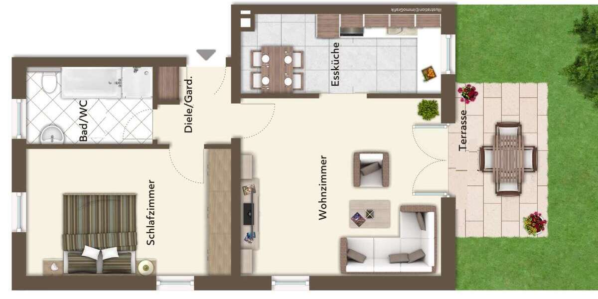 Etagenwohnung Plattling - 2 Zimmer, 63 m&sup2;, 155.000&euro; | Angebot:26396416