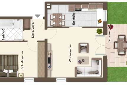 Wohnung Plattling - 2 Zimmer, 63 m&sup2;, 155.000&euro; | Angebot:26396416
