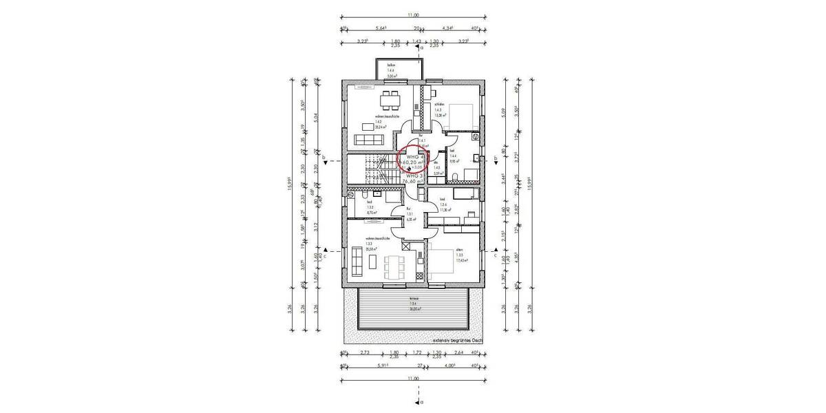 Etagenwohnung Wallersdorf - 2 Zimmer, 60 m&sup2;, 268.000&euro; | Angebot:26891439