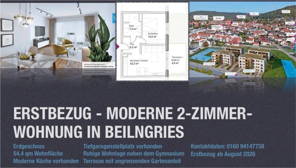 Erdgeschoßwohnung Beilngries - 2 Zimmer, 54 m&sup2;, 680&euro; | Angebot:26671603