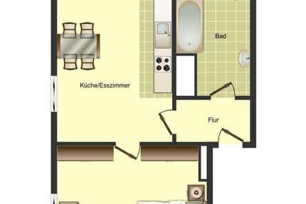 Wohnung Herford - 1 Zimmer, 40 m&sup2;, 409&euro; | Angebot:27352399