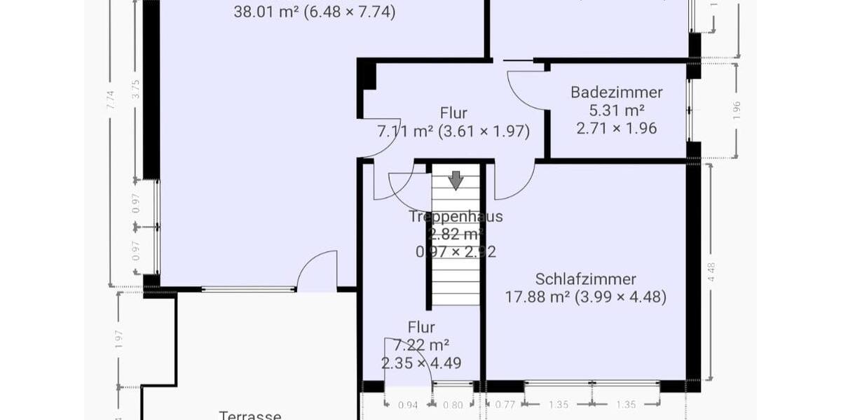 Terrassenwohnung Stuhr - 2 Zimmer, 87 m&sup2;, 1.278&euro; | Angebot:26020754