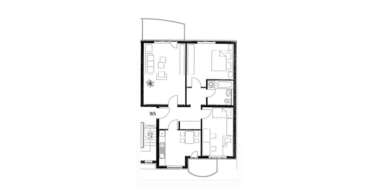 Etagenwohnung Güstrow Südstadt - 3 Zimmer, 89 m&sup2;, 710&euro; | Angebot:26999365