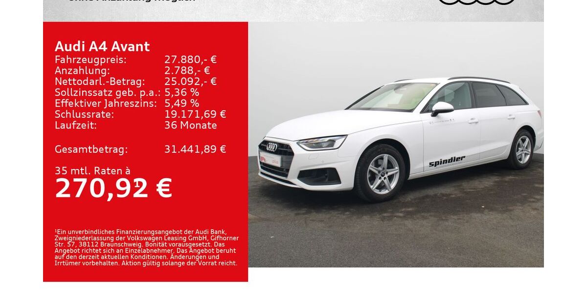 Audi A4 27.500 km 26.480 &euro; Würzburg 97076