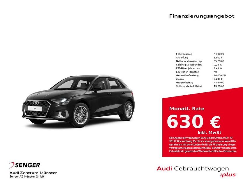 Audi A3 23.592 km 44.000 € Münster 48153