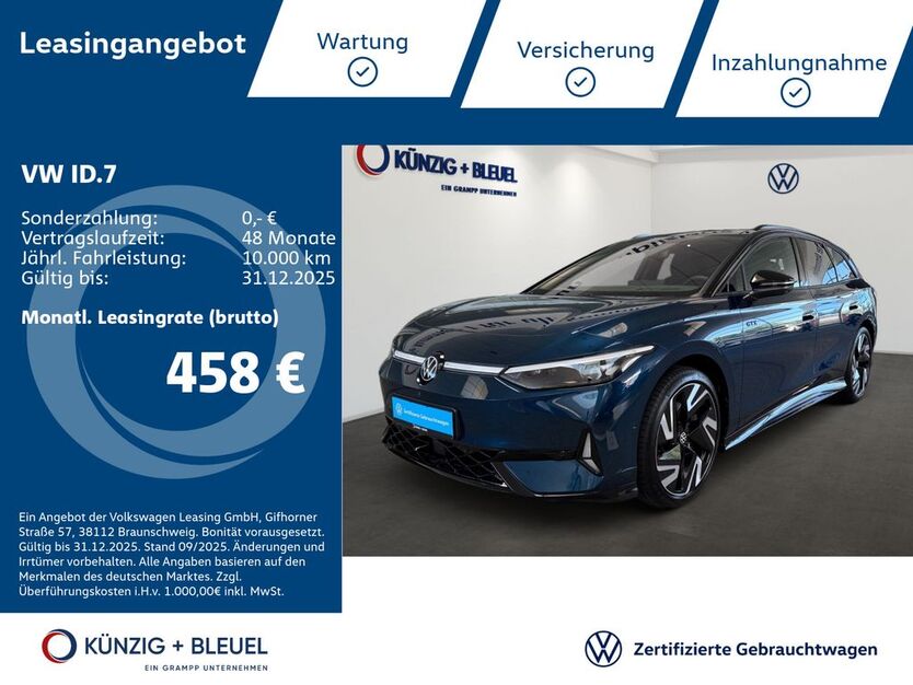VW ID.7 12.654 km 52.790 € Aschaffenburg 63741