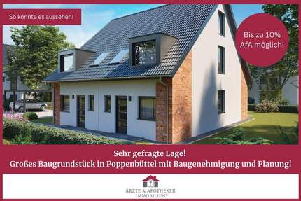 Sehr gefragte Lage! Großes Baugrundstück in Poppenbüttel mit Baugenehmigung und Planung! zimmer