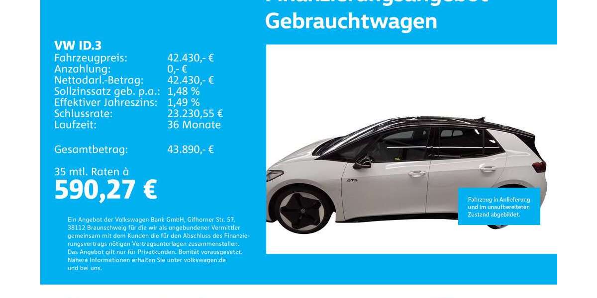 VW ID.3 7.936 km 42.430 &euro; Stuttgart 70469
