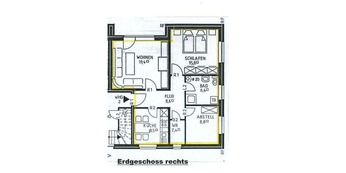 Gemütliche EG.-Wohnung mit 3 Zimmer, Küche, Bad, Terrasse in ruhiger Lage von Zetel, Am Wall 29 - Erdgeschoßwohnung Zetel Bohlenberge | Angebot:25038000