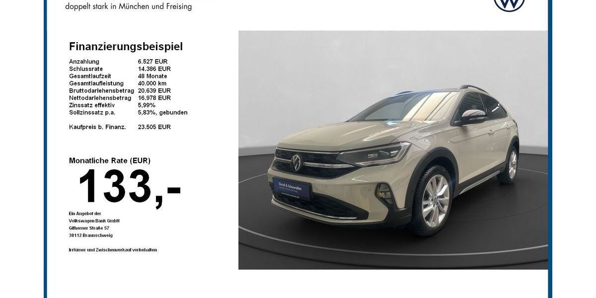 VW Taigo 19.980 km 22.905 &euro; Freising 85356