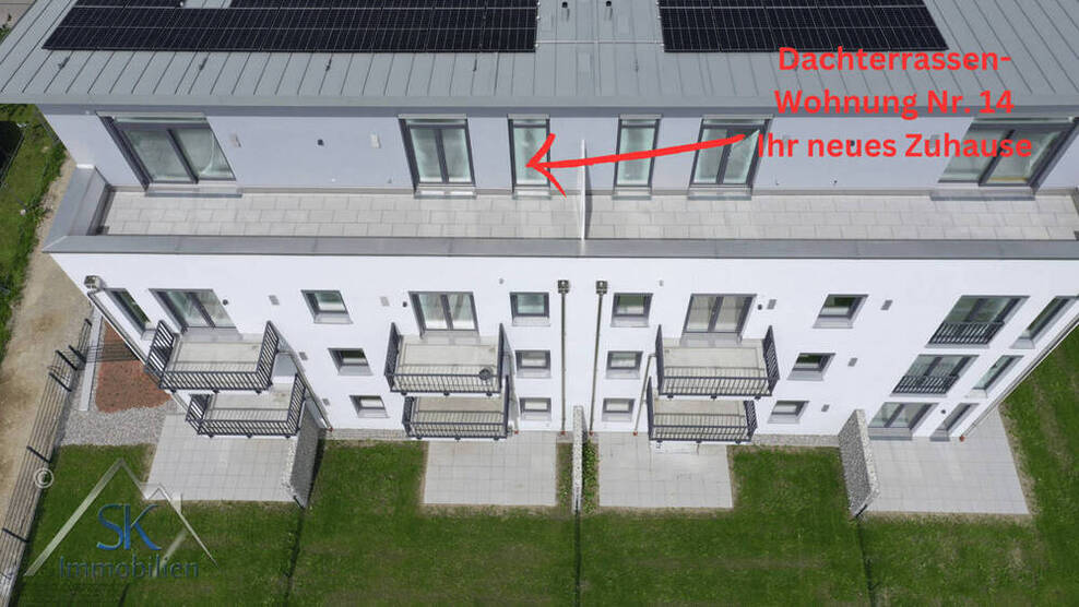 Barrierefrei - Nachhaltig - Neubau: 3-Zi.-DachTerrassenwohnung ca. 127 m² m. Keller in Germering