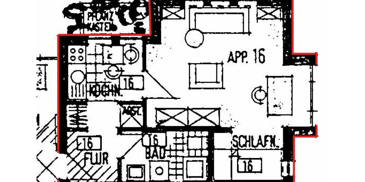 Etagenwohnung Oldenburg Drielaker-Moor - 1.5 Zimmer, 35 m&sup2;, 99.000&euro; | Angebot:27094277
