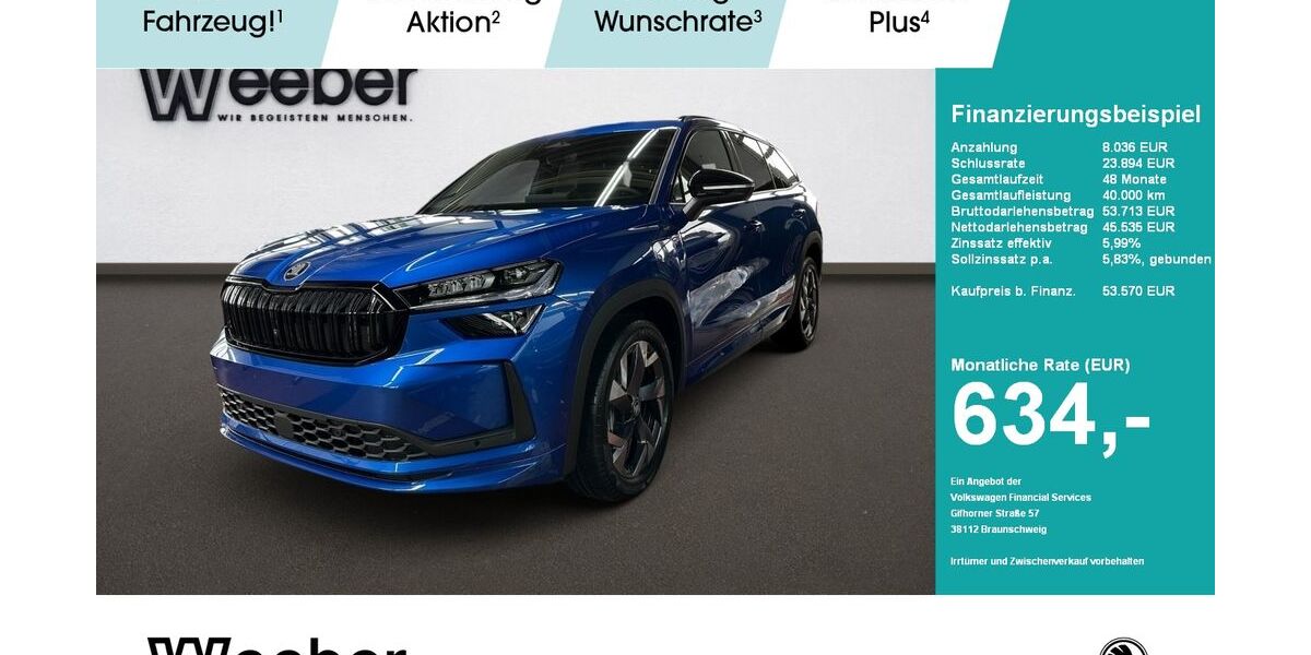 Skoda Kodiaq 1.990 km 53.570 &euro; Weil der Stadt 71263