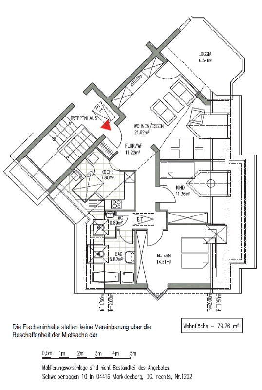 MARKKLEEBERG + 3 RAUM WOHNUNG + BALKON + DACHGESCHOSS + AB 2026 3 zimmer