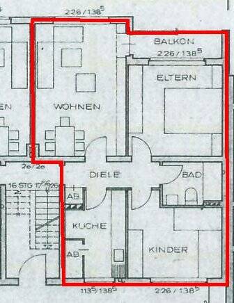 Etagenwohnung Lippstadt-Süd Kernstadt - 3 Zimmer, 68 m&sup2;, 135.000&euro; | Angebot:25736530