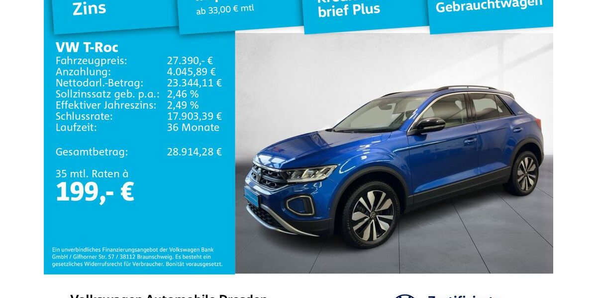 VW T-Roc 30.139 km 27.290 &euro; Dresden 01169
