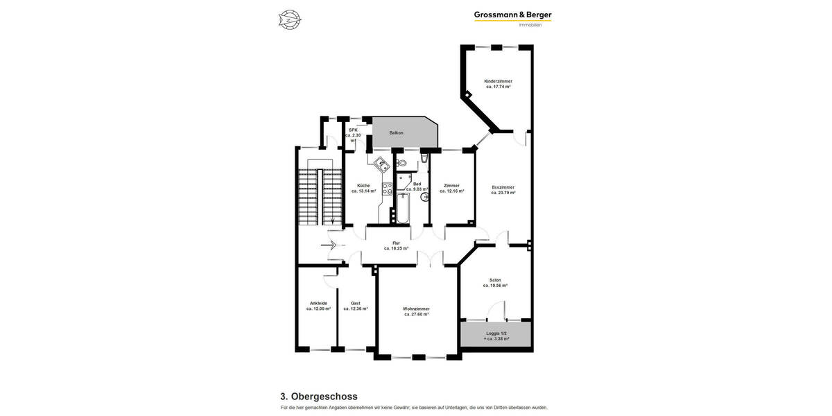 Etagenwohnung Lüneburg Rotes Feld - 7 Zimmer, 169 m&sup2;, 775.000&euro; | Angebot:26607055