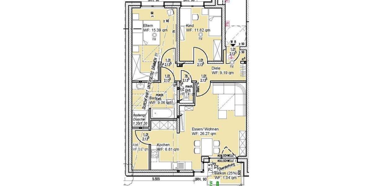 Etagenwohnung Geilenkirchen Tripsrath - 3 Zimmer, 84 m&sup2;, 354.700&euro; | Angebot:24973040