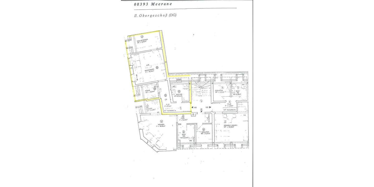Etagenwohnung Meerane - 2 Zimmer, 46 m&sup2;, 29.900&euro; | Angebot:26028044