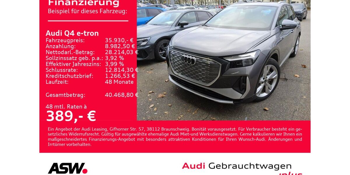 Audi Q4 e-tron 31.200 km 35.930 &euro; Heilbronn 74074