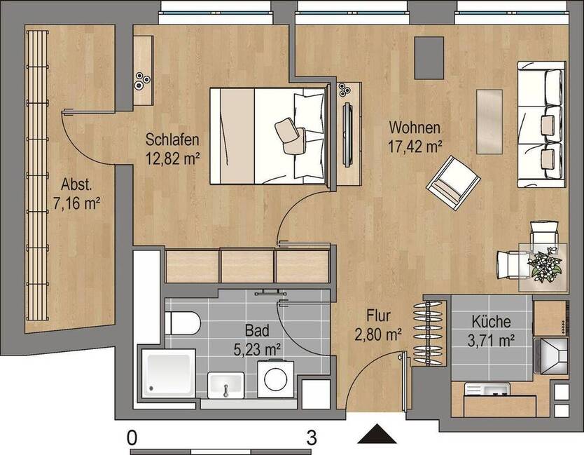 Ruby Tower 2-Zimmerwohnung mit Blick auf den Taunus sucht neuen Bewohner