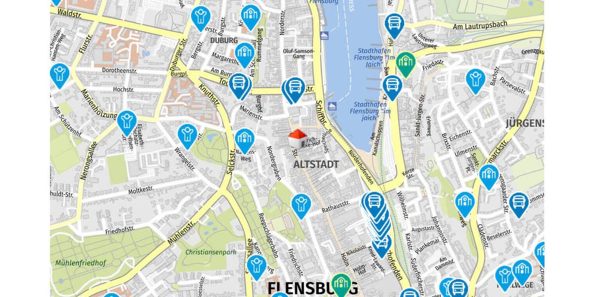 Etagenwohnung Flensburg Altstadt - 3 Zimmer, 38 m&sup2;, 420&euro; | Angebot:26242275
