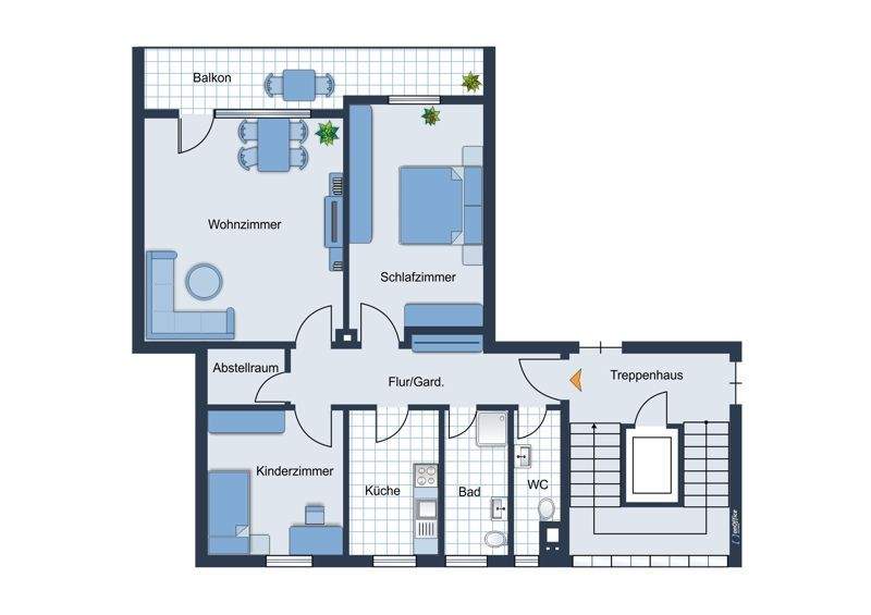 Etagenwohnung Rosenheim Innenstadt - 3 Zimmer, 87 m&sup2;, 359.000&euro; | Angebot:25471447