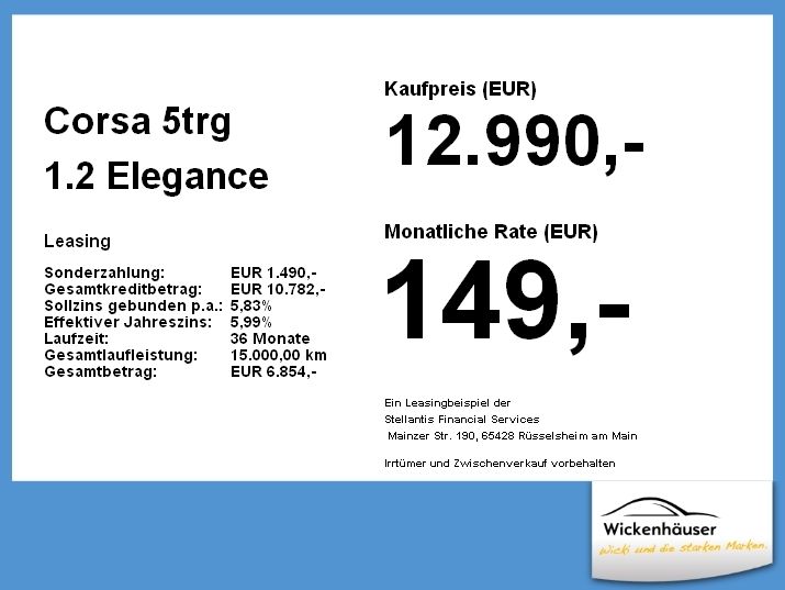 Opel Corsa 74.150 km 12.990 &euro; Neufahrn 85375