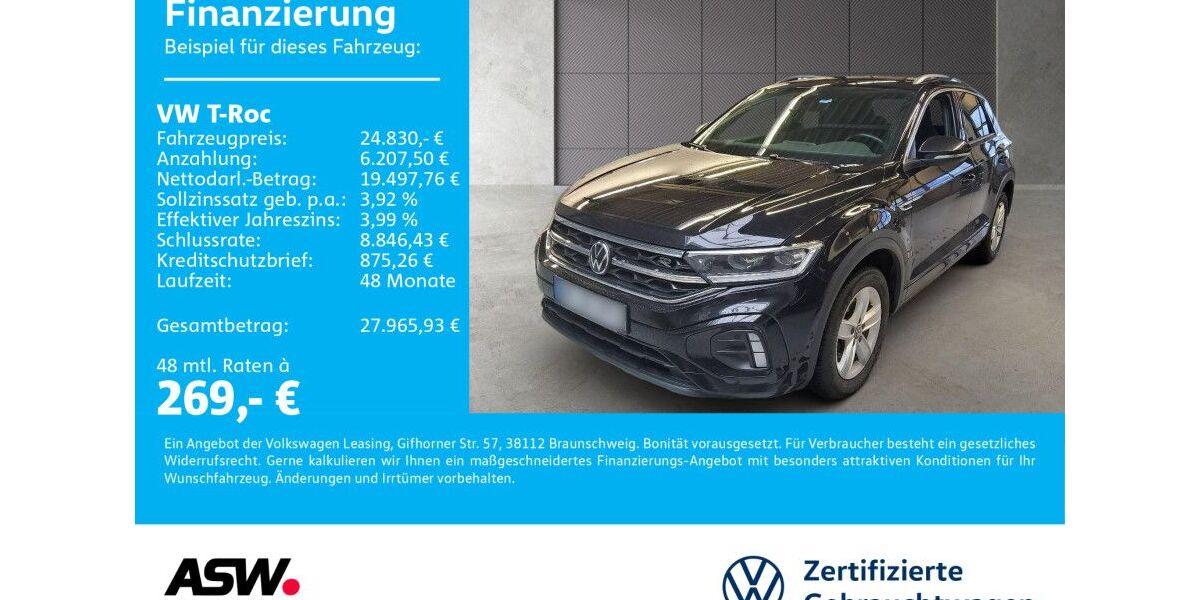 VW T-Roc 48.300 km 24.830 &euro; Neckarsulm 74172