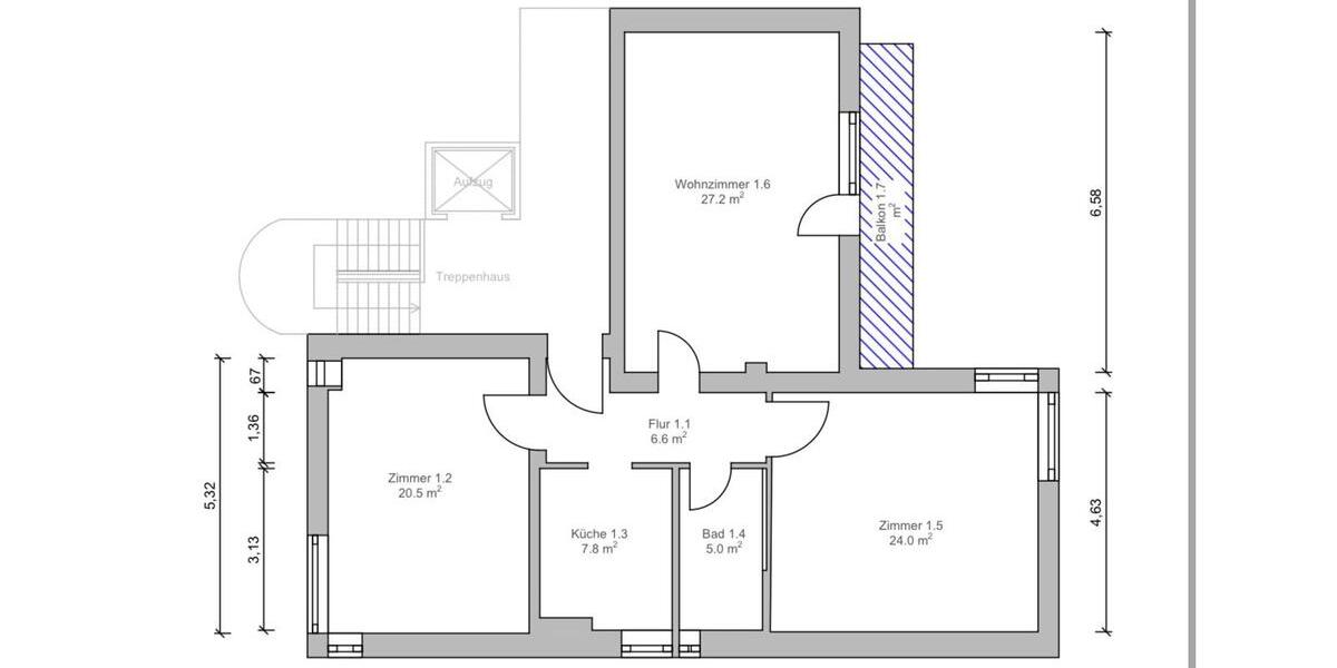 Etagenwohnung Bremen Schwachhausen - 3 Zimmer, 93 m&sup2;, 349.900&euro; | Angebot:26843981