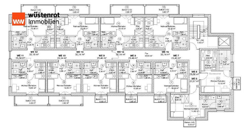Etagenwohnung Gersthofen - 2 Zimmer, 49 m&sup2;, 343.044&euro; | Angebot:26908937